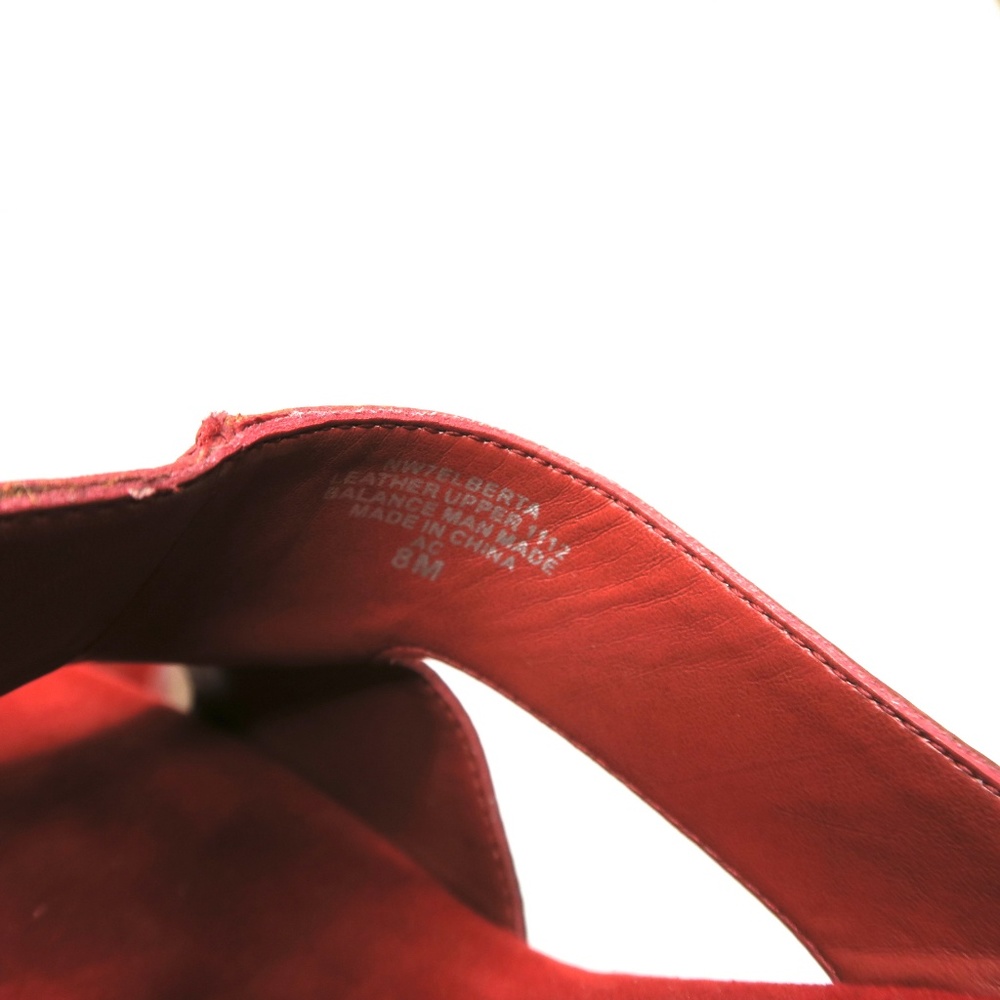 Nine West Shoes/Red Elberta Wedge Sandal Size 8M - Picture 8 of 8